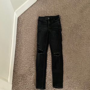 american eagle 00 black skinny jeans